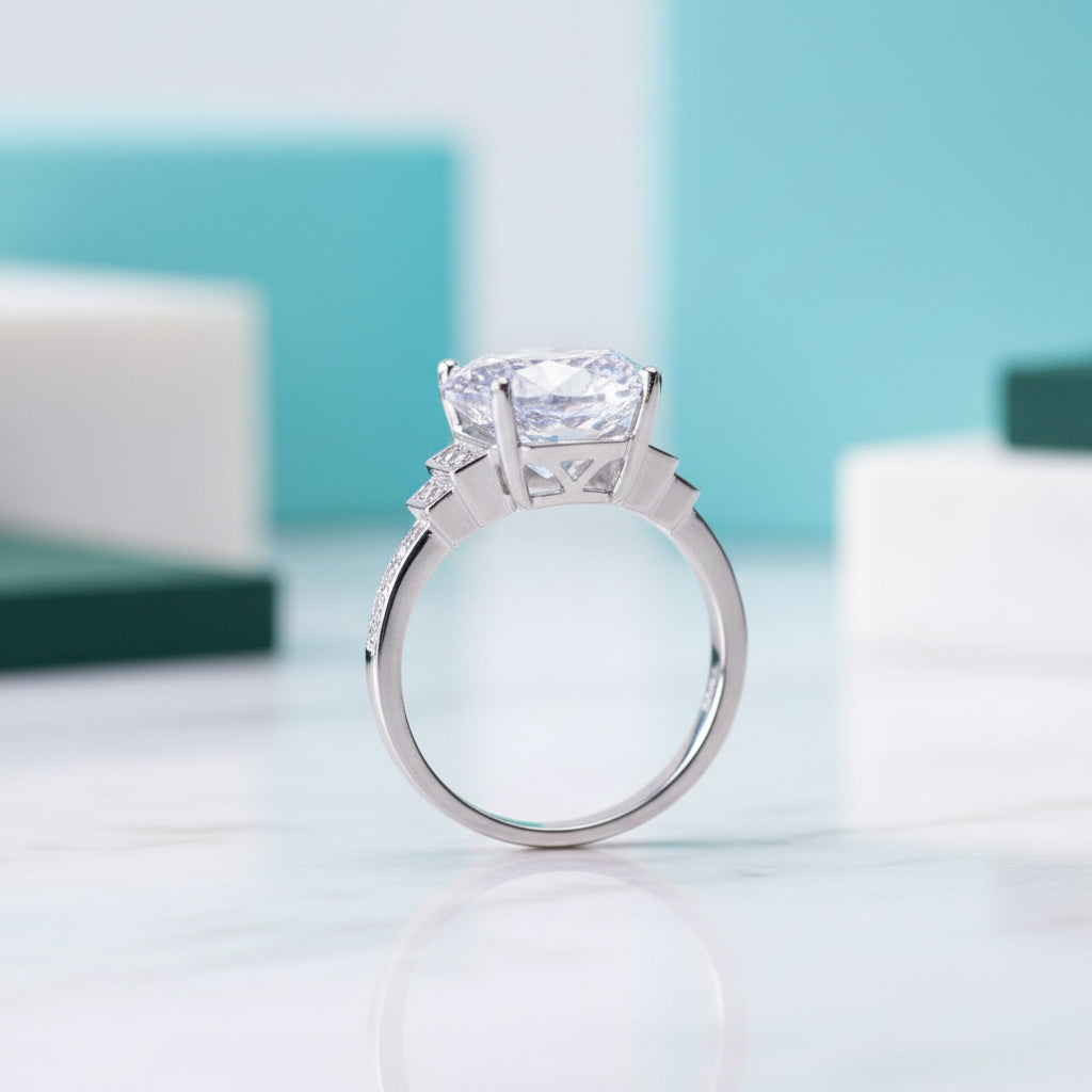 5.0 Ct Round Diamond Engagement Ring-Evani Jewelry