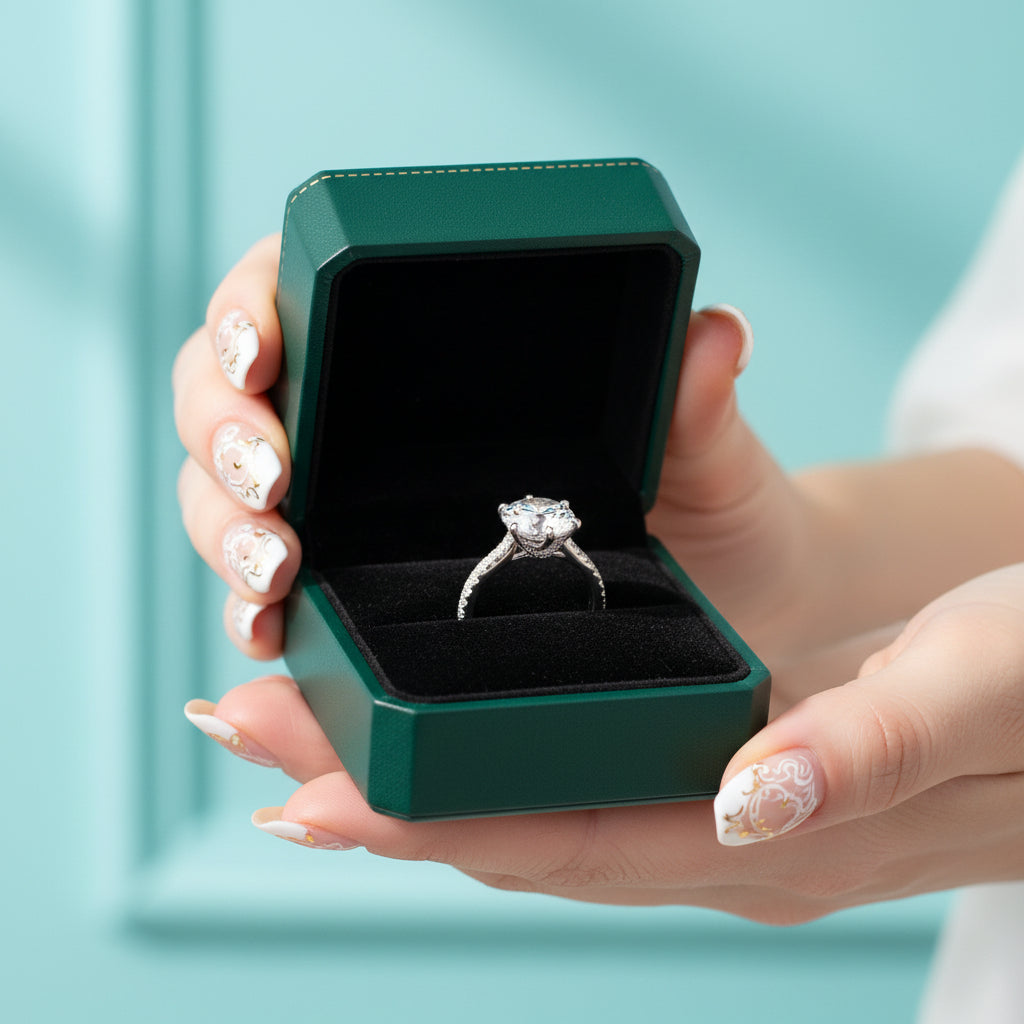 5.0 Ct Round Diamond Option Engagement Ring