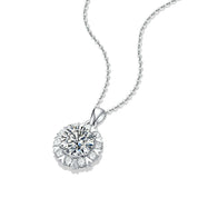 5.0 Ct Round Diamond Necklace with Snowflake-Evani Naomi Jewelry