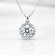 5.0 Ct Round Diamond OptionNecklace with Snowflake
