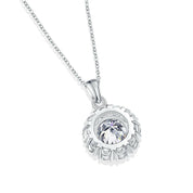5.0 Ct Round Diamond Necklace with Snowflake-Evani Naomi Jewelry