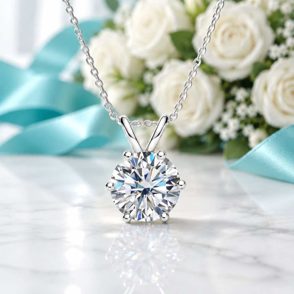 5.0 Ct Round Diamond OptionPendant Necklace