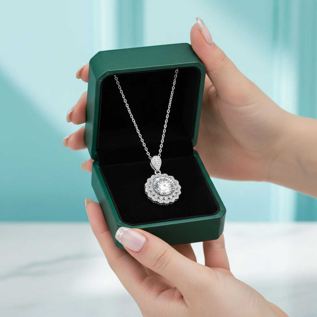 5.0 Ct Round Diamond Option Pendant Necklace