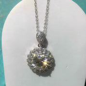 5.0 Ct Round Diamond Pendant Necklace-Evani Naomi Jewelry