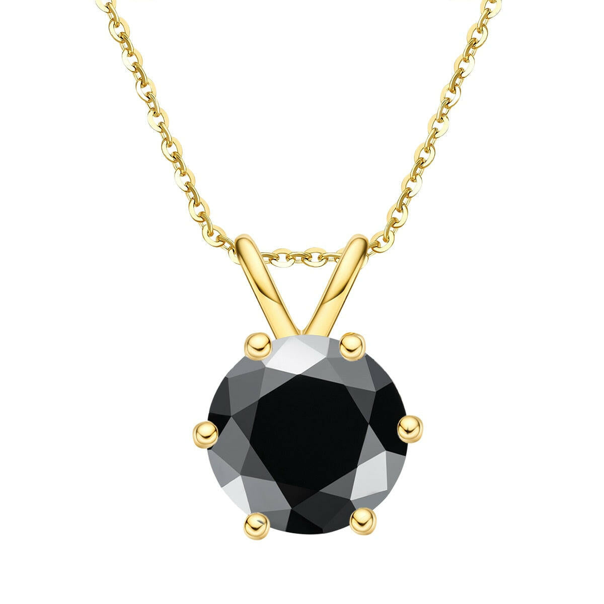 5.0 Ct Round Diamond Pendant Necklace-Evani Naomi Jewelry