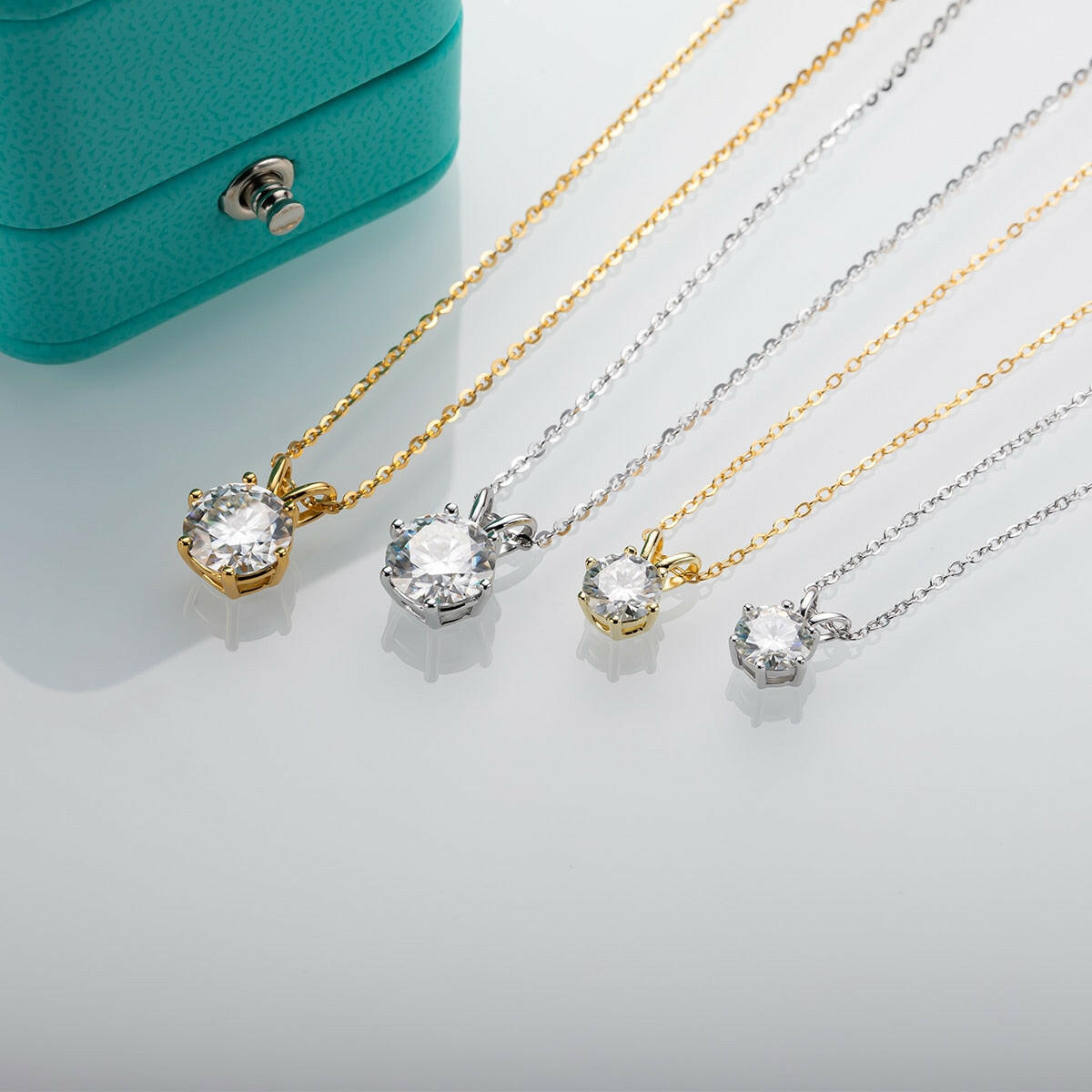 5.0 Ct Round Diamond Pendant Necklace-Evani Naomi Jewelry