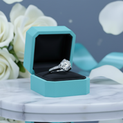 5.0 Ct Round Diamond Birthstone Real Platinum Engagement Ring-Evani Jewelry