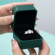 5.0 Ct Round Three Stone Diamond Option Engagement Ring - Evani Naomi Jewelry