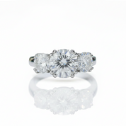 5.0 Ct Round Three Stone Diamond Option Engagement Ring - Evani Naomi Jewelry