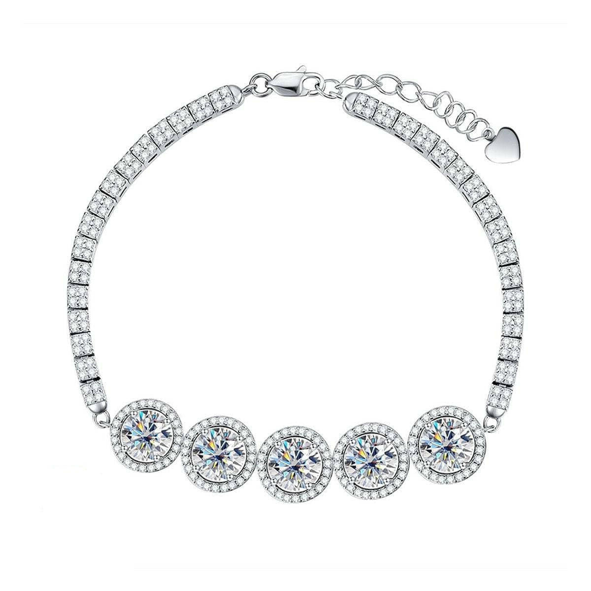 5.0 Cttw Round Diamond Adjustable Classic Tennis Bracelet-Evani Jewelry
