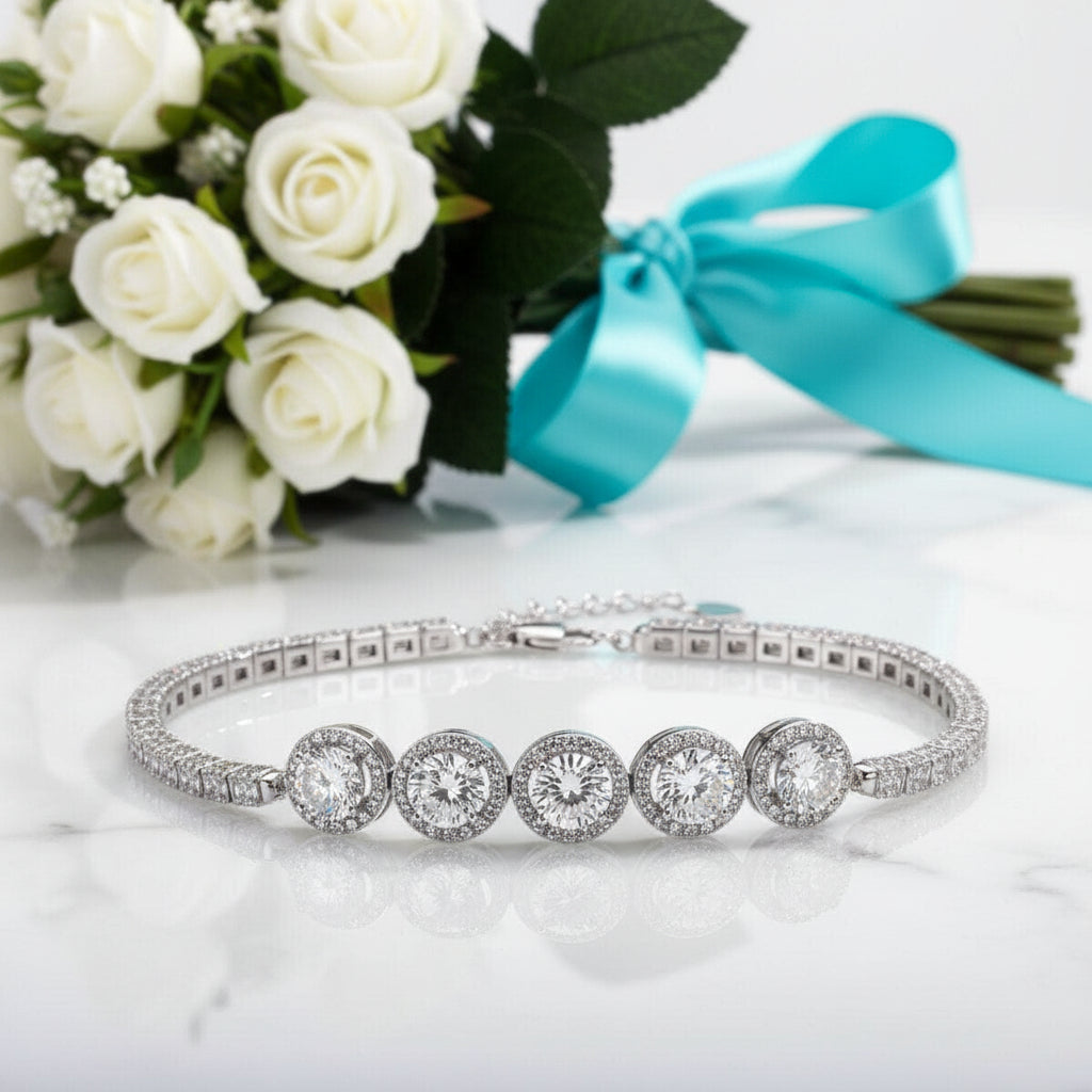 5.0 Cttw Round Diamond Option Adjustable Classic Tennis Bracelet
