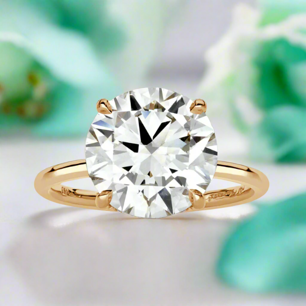 5.00 Ct Round Brilliant Cut Diamond Engagement Ring-Evani Naomi Jewelry