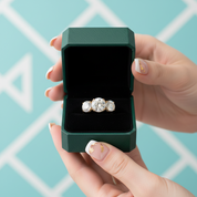 5.00 ct Old European Cut Three Diamond Option Engagement Ring - Evani Naomi Jewelry