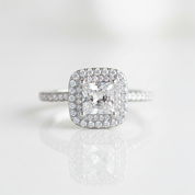 5.5mm 1ct Princess Cut Diamond Option Engagement Ring - Evani Naomi Jewelry
