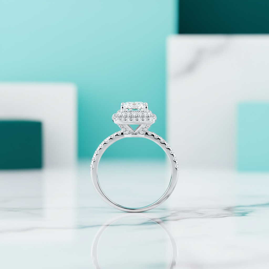5.5mm 1ct Princess Cut Diamond OptionEngagement Ring – Evani Jewelry