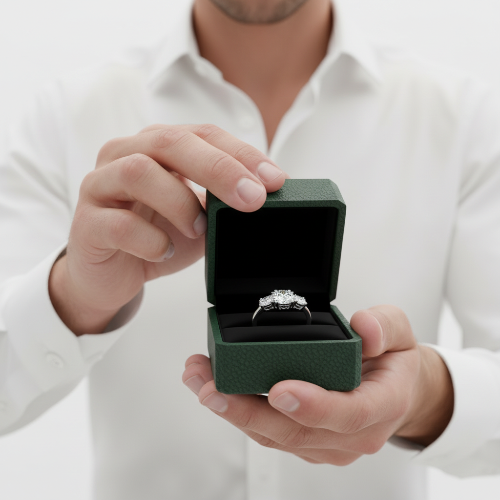 5ct Three Stone Diamond Option Engagement Ring - Evani Naomi Jewelry