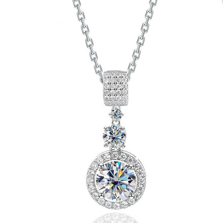 6.1 Ct Round Cut Diamond Pendant Necklace-Evani Naomi Jewelry
