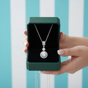 6.1 Ct Round Cut Diamond Option Pendant Necklace