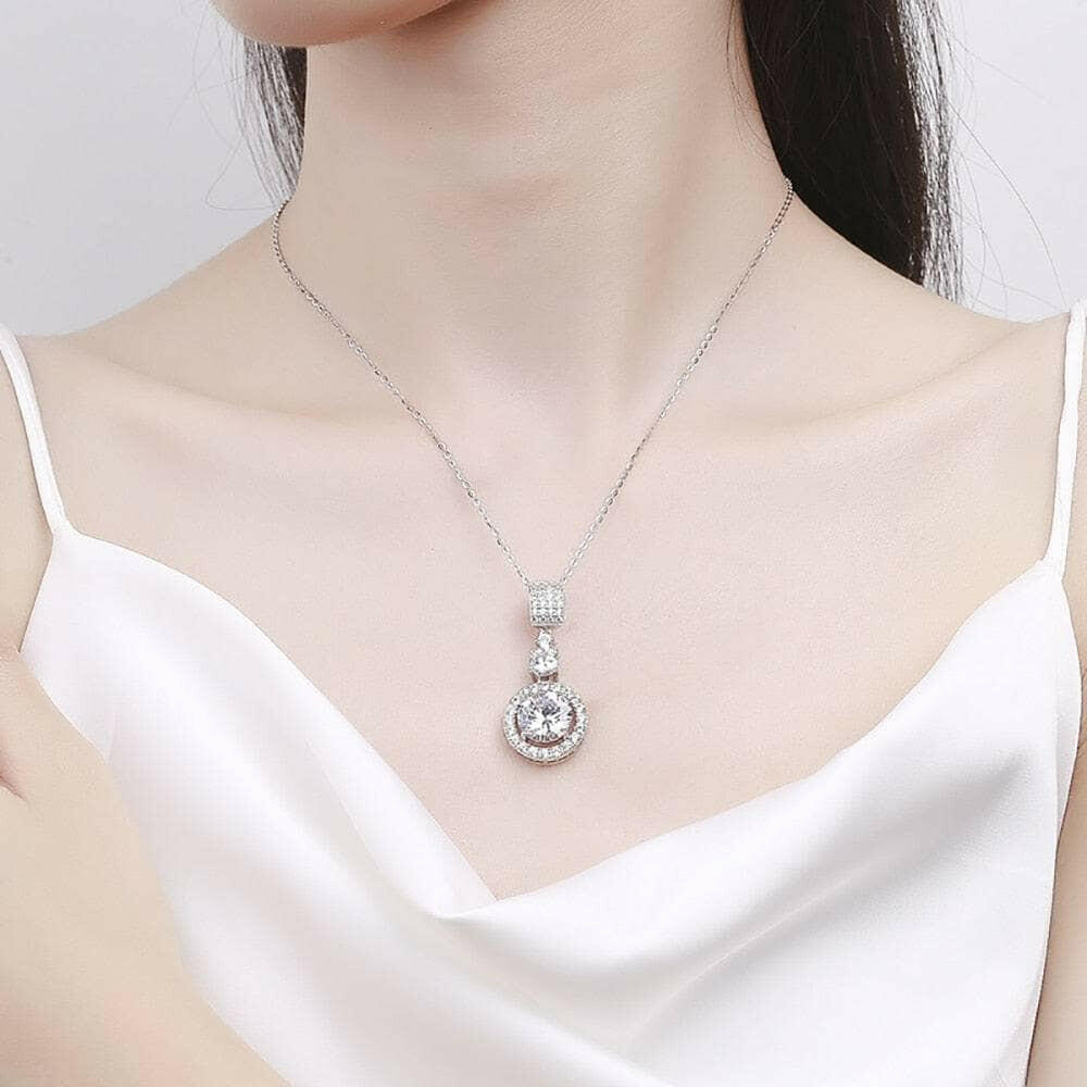 6.1 Ct Round Cut Diamond Pendant Necklace-Evani Naomi Jewelry