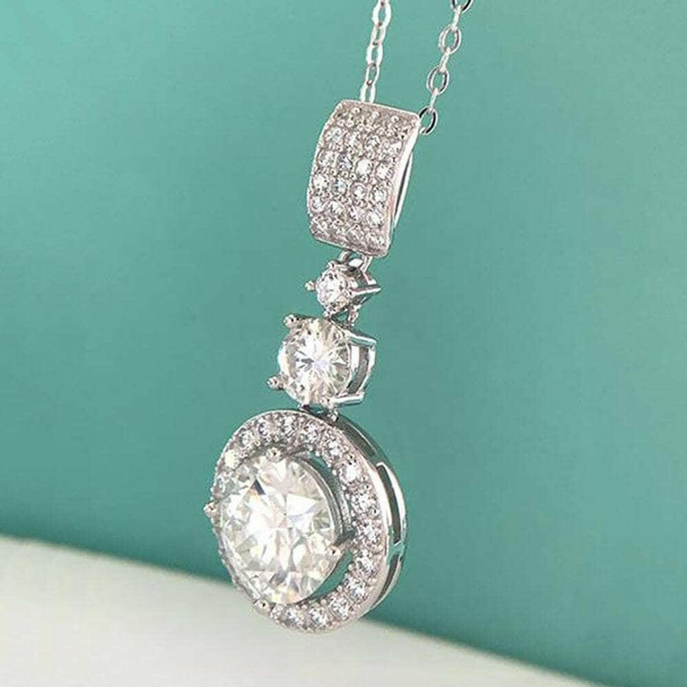 6.1 Ct Round Cut Diamond Pendant Necklace-Evani Naomi Jewelry