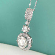 6.1 Ct Round Cut Diamond Pendant Necklace-Evani Naomi Jewelry