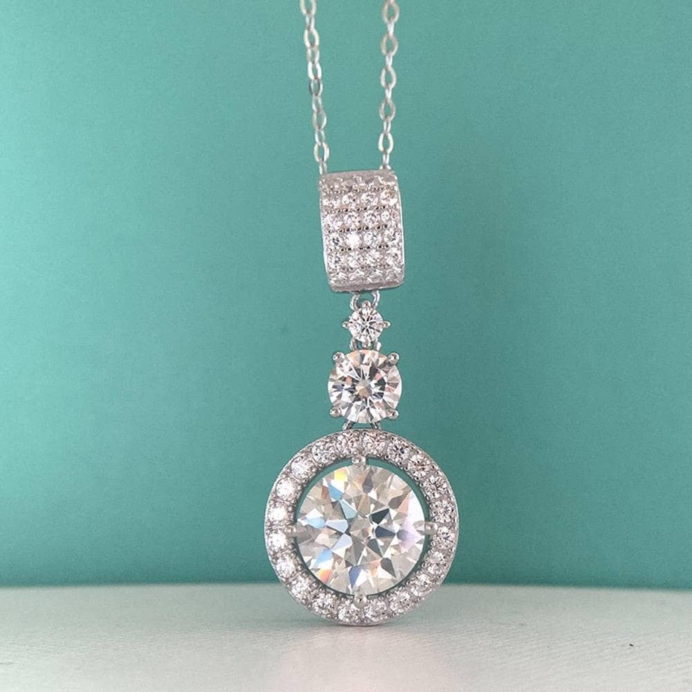 6.1 Ct Round Cut Diamond Pendant Necklace-Evani Jewelry
