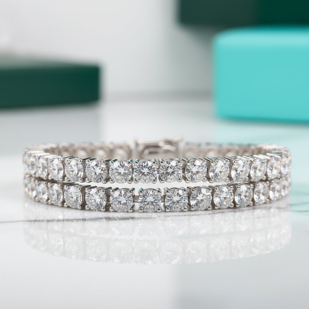 6.5mm Classic Round Diamond Chain Bracelet-Evani Jewelry