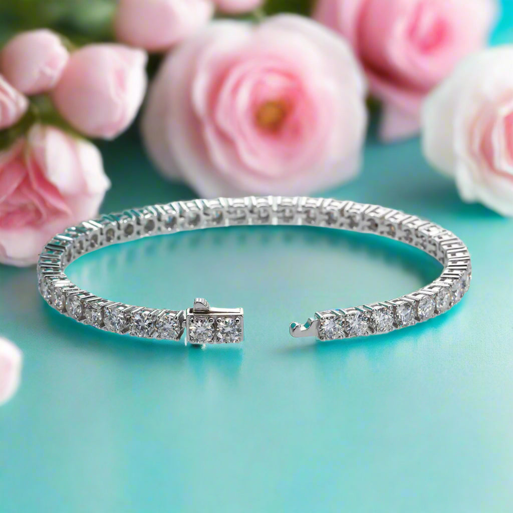 6.5mm Classic Round Diamond Chain Bracelet-Evani Naomi Jewelry