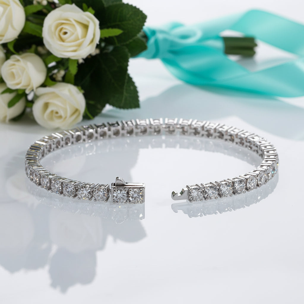 6.5mm Classic Round Diamond Chain Bracelet-Evani Jewelry