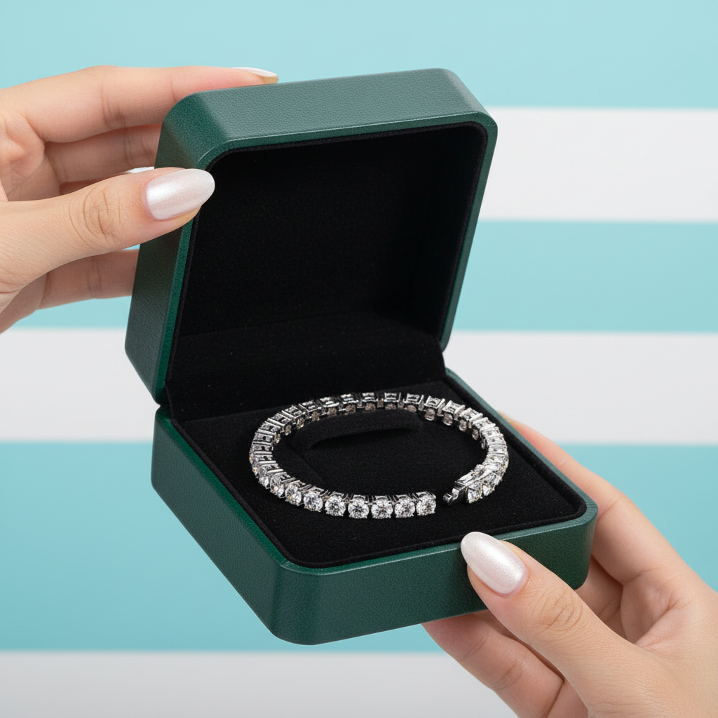 6.5mm Classic Round Diamond OptionChain Bracelet
