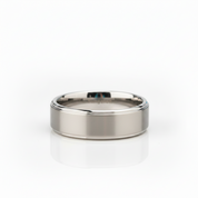 8mm Beveled Edge Tungsten Carbide Men's Wedding Band - Evani Naomi Jewelry