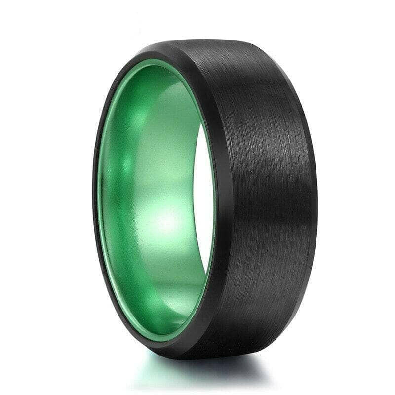 8mm Beveled Tungsten Men's Ring Band-Evani Naomi Jewelry
