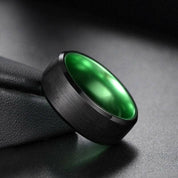 8mm Beveled Tungsten Men's Ring Band-Evani Naomi Jewelry