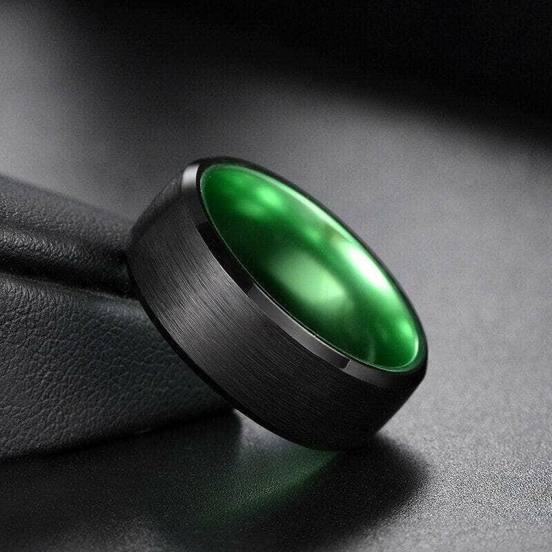 8mm Beveled Tungsten Men's Ring Band-Evani Naomi Jewelry