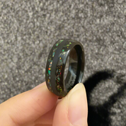 8mm Black Dome Tungsten Wedding Band-Evani Naomi Jewelry