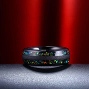 8mm Black Dome Tungsten Wedding Band-Evani Naomi Jewelry