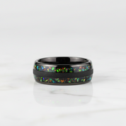 8mm Black Dome Tungsten Wedding Band - Evani Naomi Jewelry