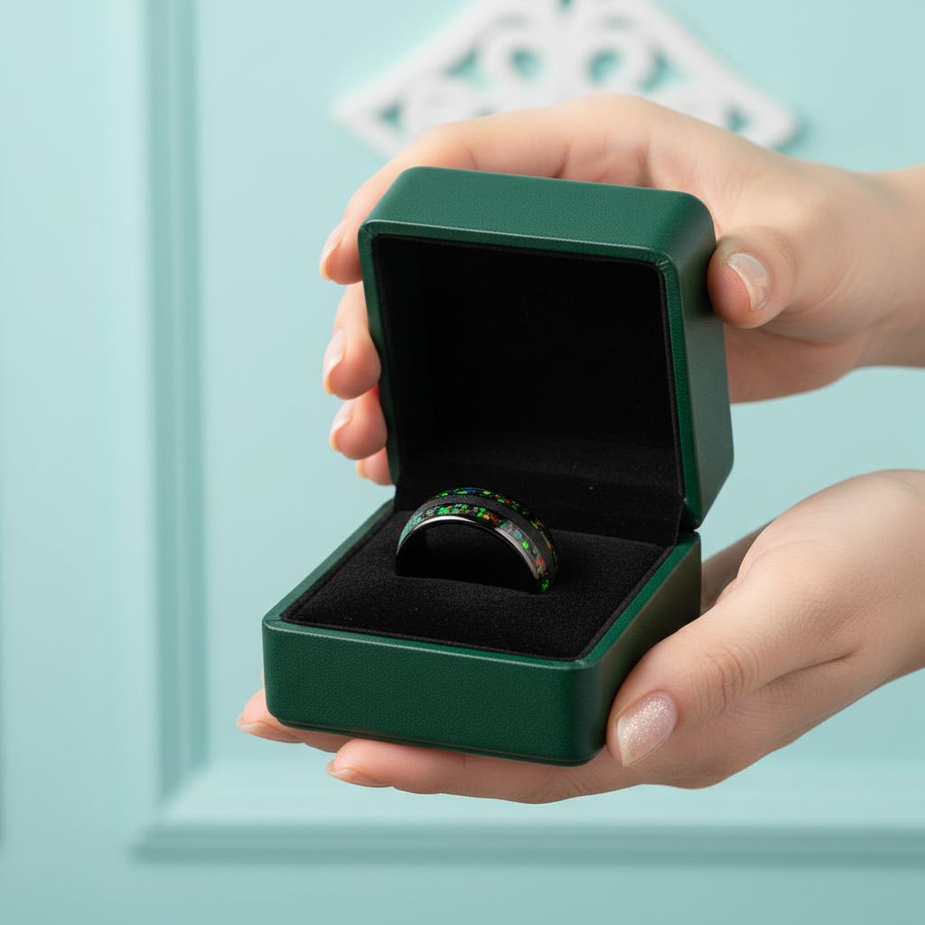 8mm Black Dome Tungsten Wedding Band - Evani Naomi Jewelry
