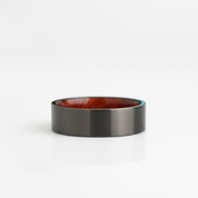 8mm Black Tungsten Band with Wooden Inner Shank - Evani Naomi Jewelry