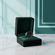 8mm Black Tungsten Band with Wooden Inner Shank - Evani Naomi Jewelry