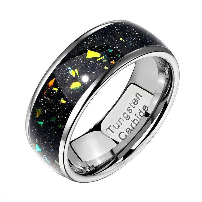 8mm Black Tungsten Men's Wedding Band-Evani Naomi Jewelry