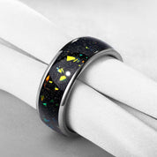 8mm Black Tungsten Men's Wedding Band-Evani Naomi Jewelry