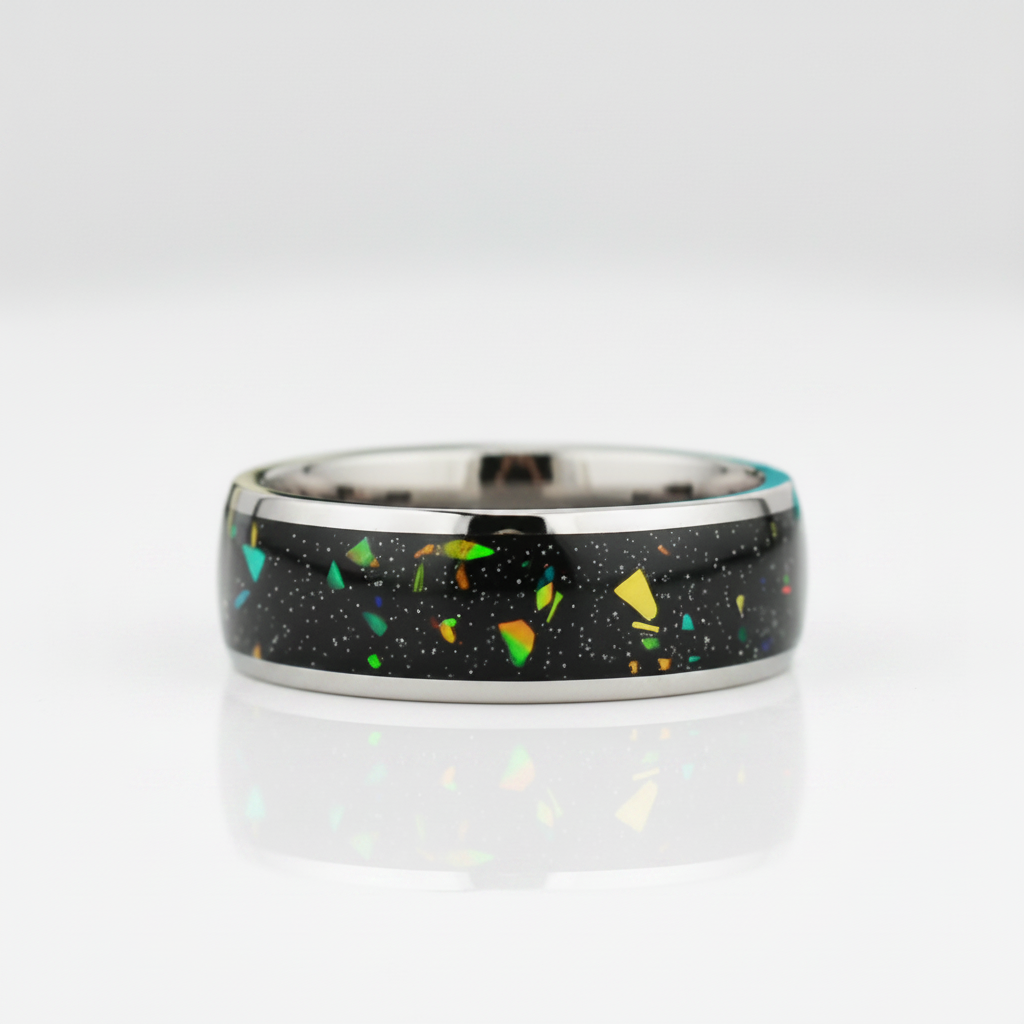 8mm Black Tungsten Men's Wedding Band - Evani Naomi Jewelry