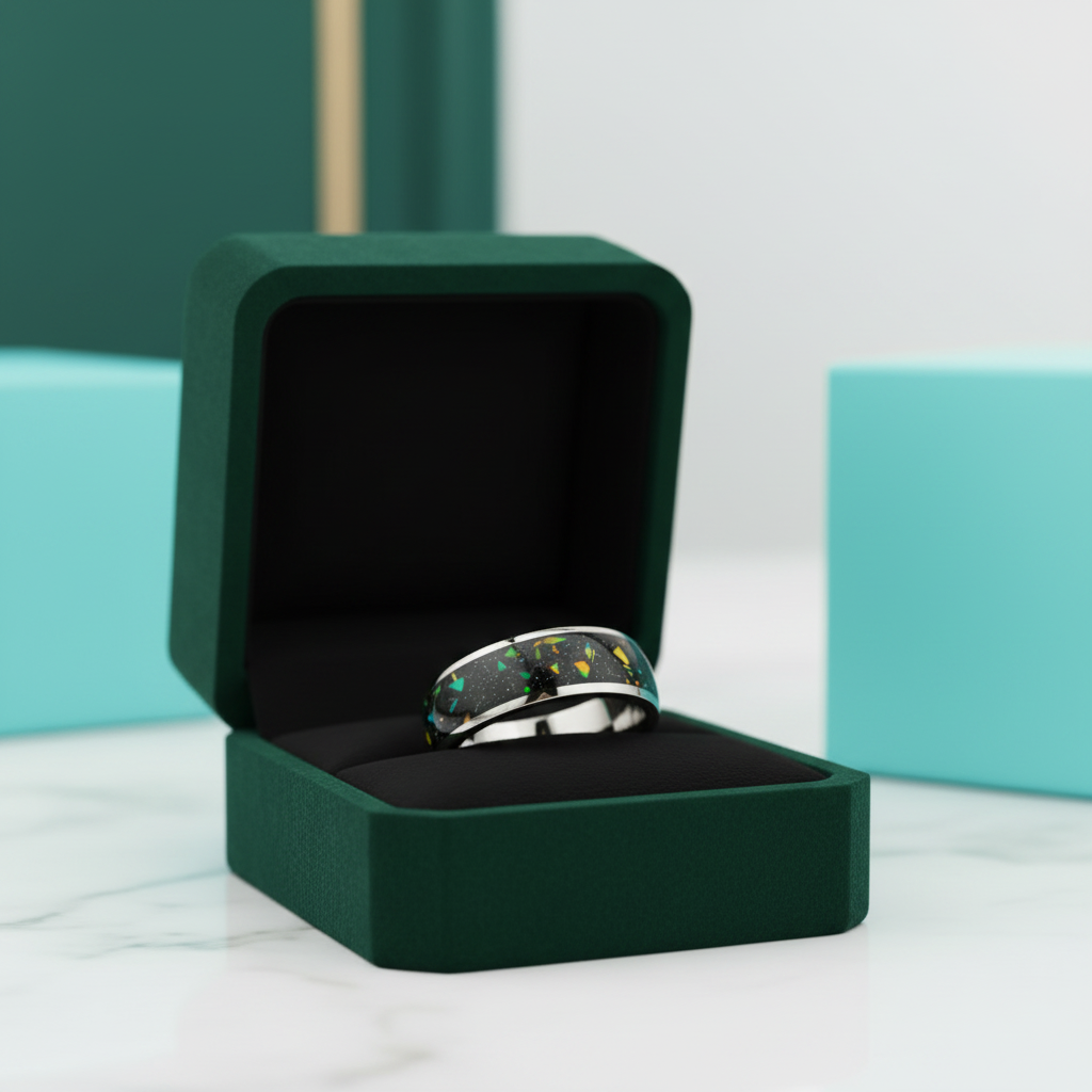 8mm Black Tungsten Men's Wedding Band - Evani Naomi Jewelry