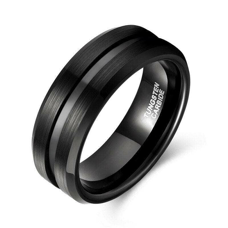8mm Classic Tungsten Men's Wedding Band-Evani Naomi Jewelry