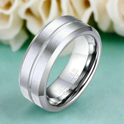 8mm Classic Tungsten Men's Wedding Band-Evani Naomi Jewelry