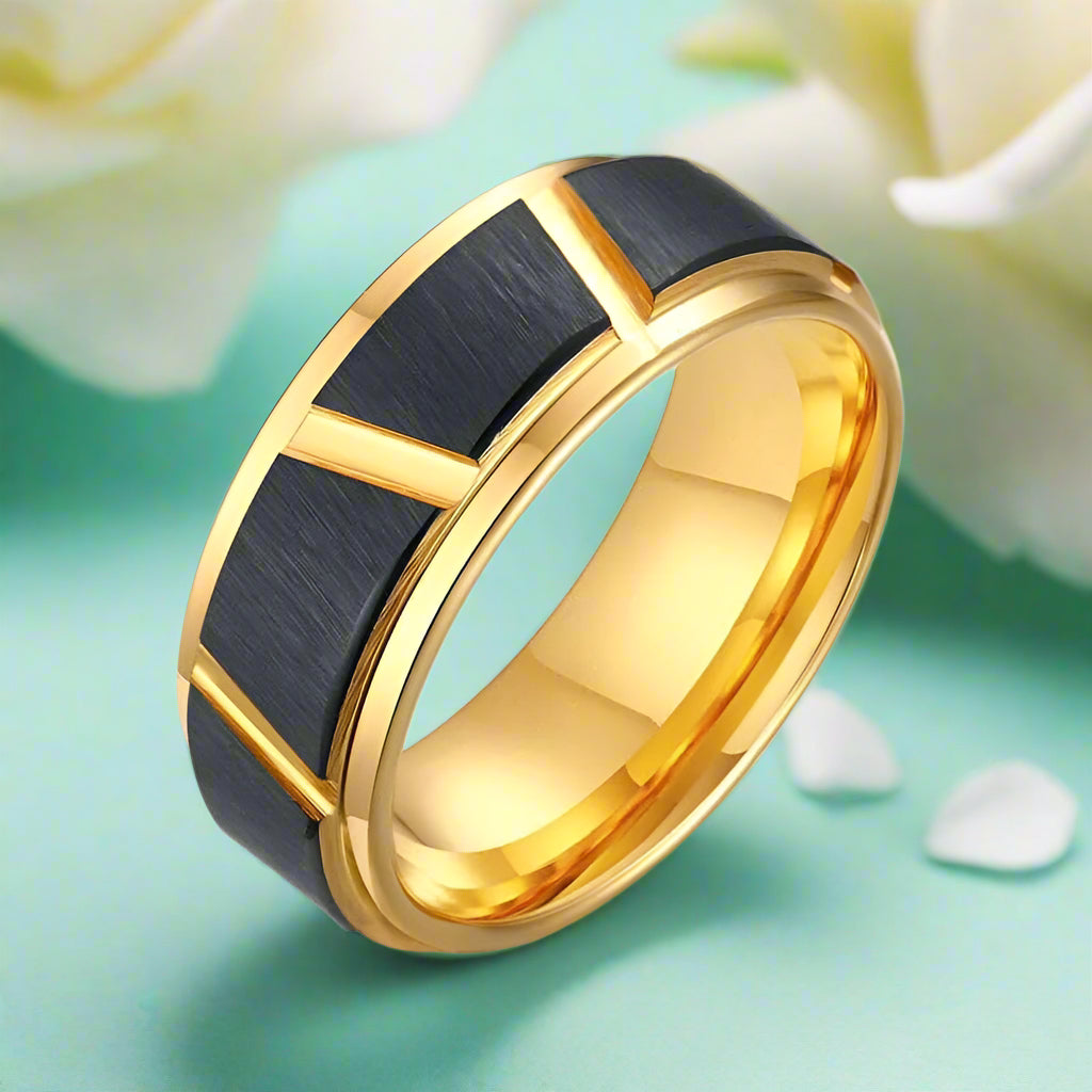 8mm Luxury Tungsten Men's Wedding Band-Evani Naomi Jewelry