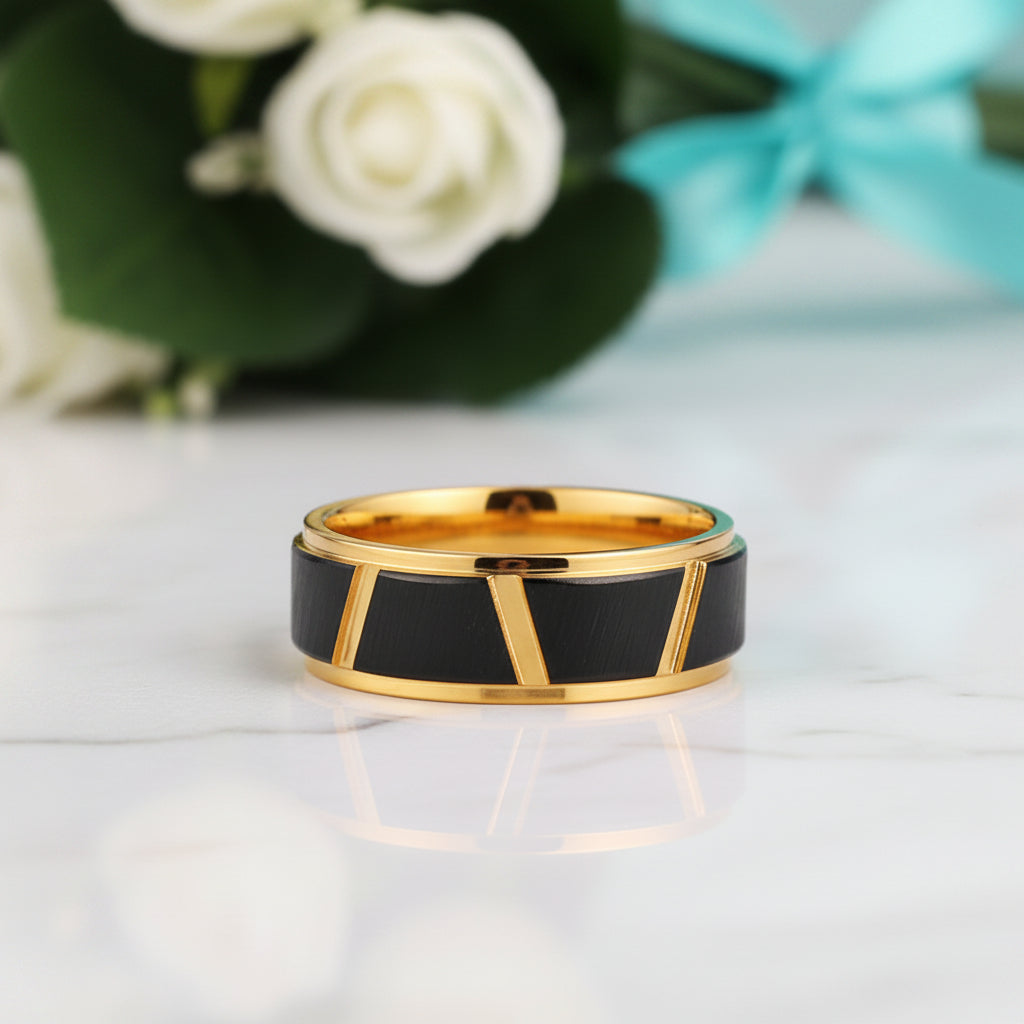 8mm Luxury Tungsten Men's Wedding Band-Evani Jewelry