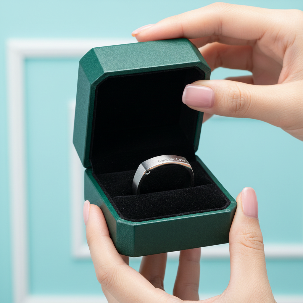 8mm Simple Domed Rose Gold Titanium Wedding Band - Evani Naomi Jewelry