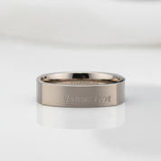 8mm Simple Domed Rose Gold Titanium Wedding Band - Evani Naomi Jewelry